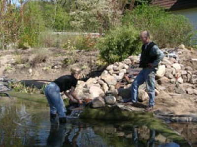 Schwimmteich Bachlauf Bild 